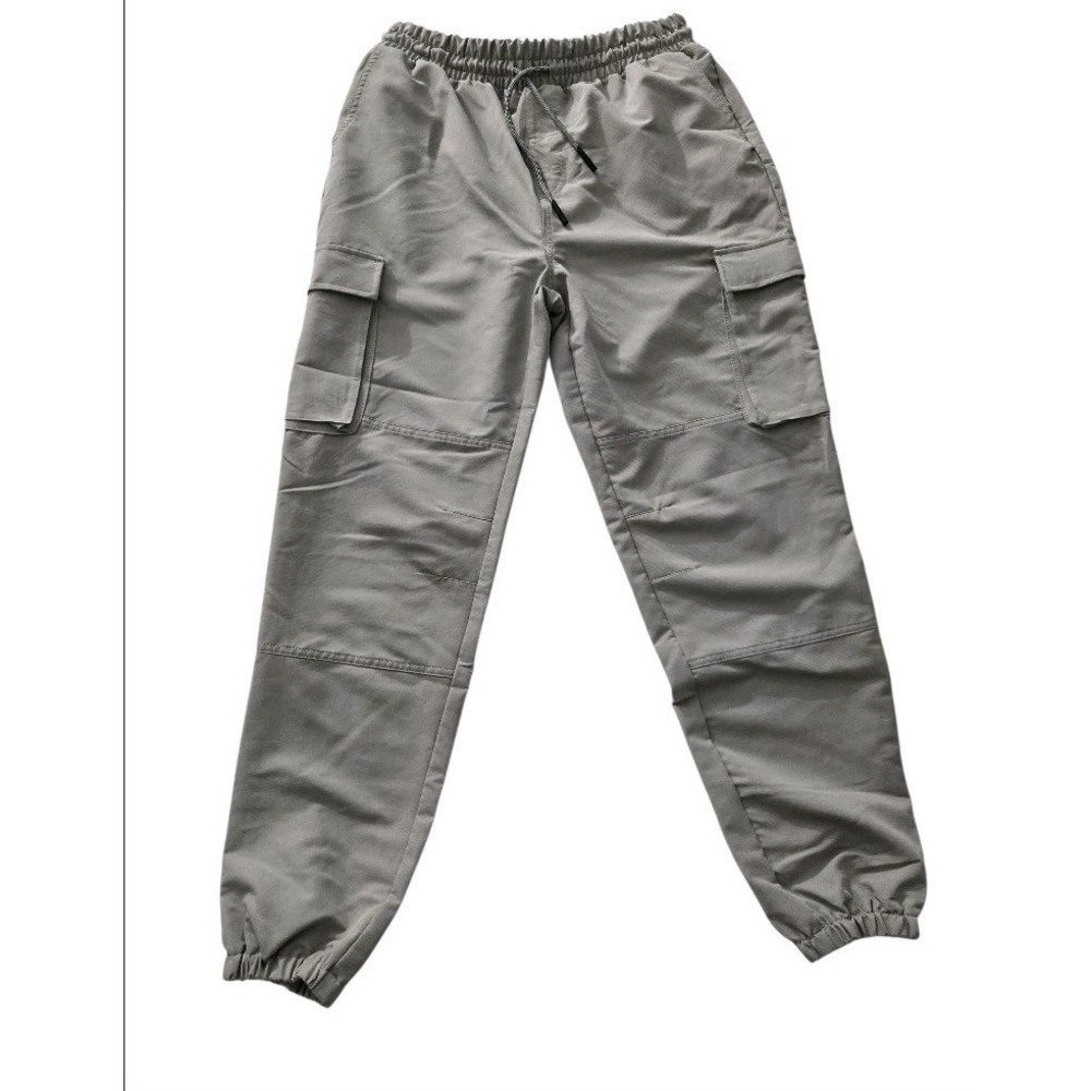 Sovereign Code Men's Size M Gray Cargo Jogger Pants Elastic Waist‎ Lightweight